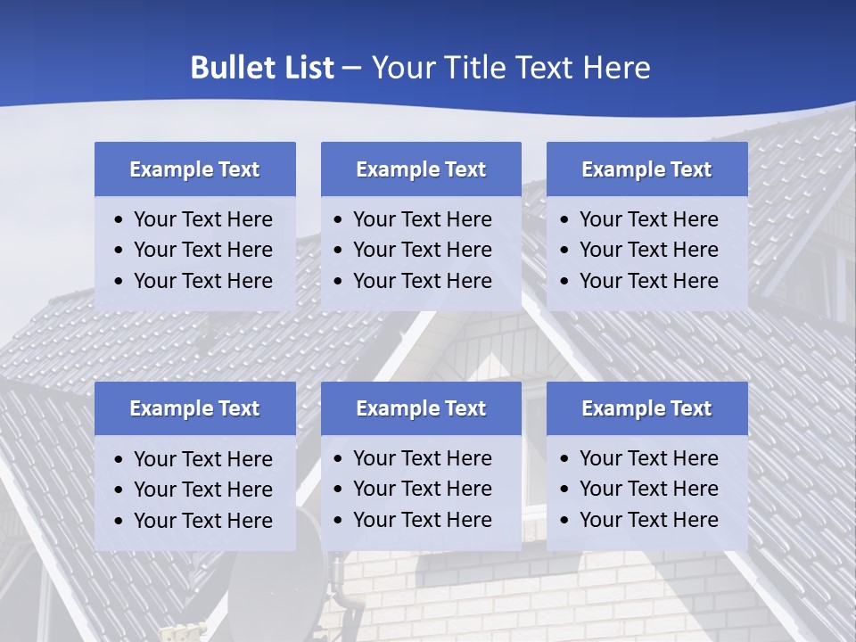 A House With A Satellite Dish On Top Of It PowerPoint Template