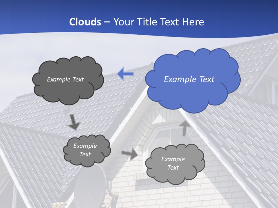 A House With A Satellite Dish On Top Of It PowerPoint Template