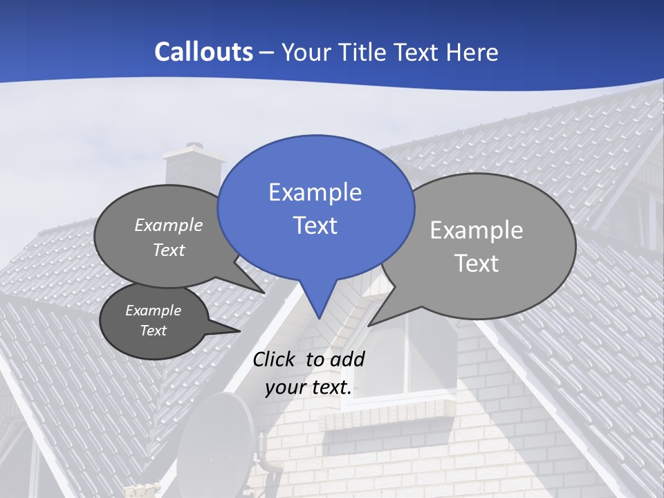 A House With A Satellite Dish On Top Of It PowerPoint Template