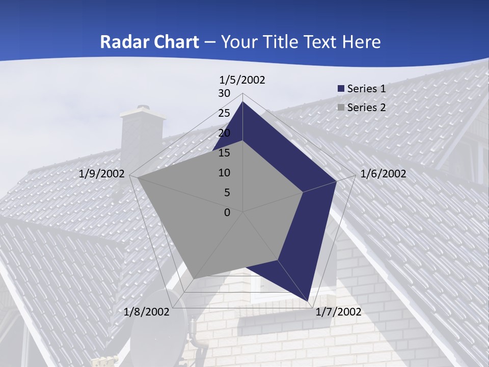 A House With A Satellite Dish On Top Of It PowerPoint Template