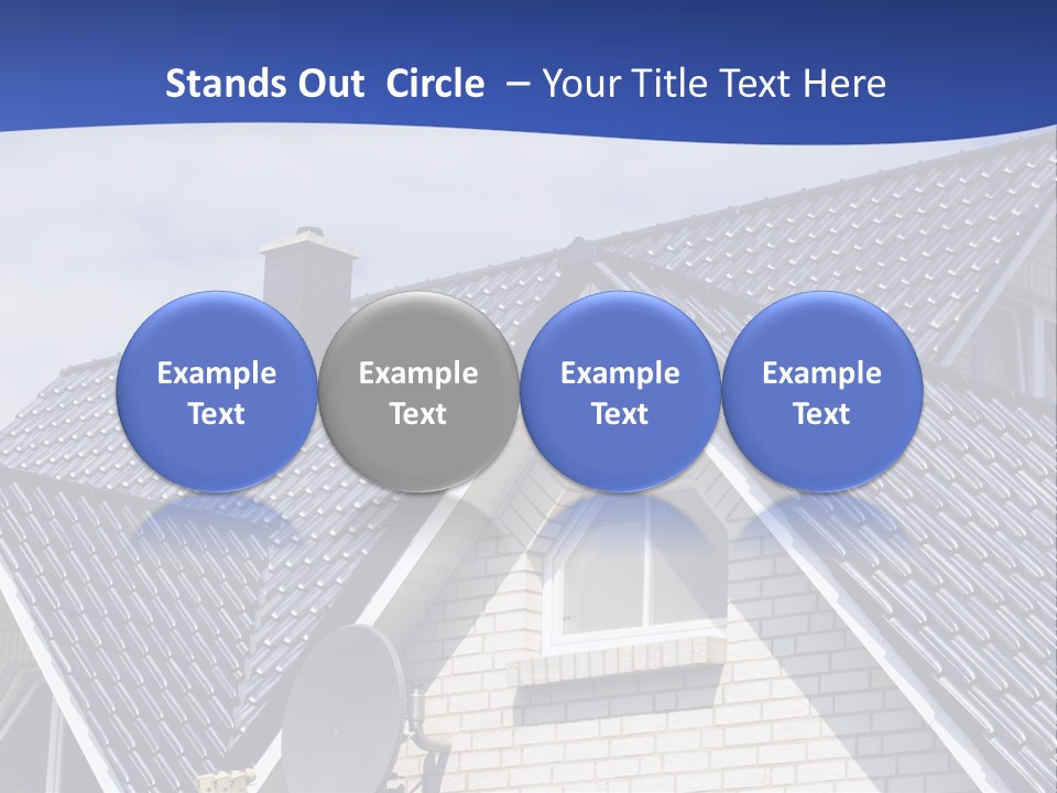 A House With A Satellite Dish On Top Of It PowerPoint Template