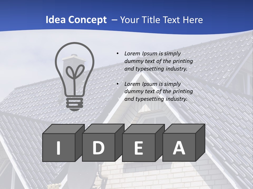 A House With A Satellite Dish On Top Of It PowerPoint Template