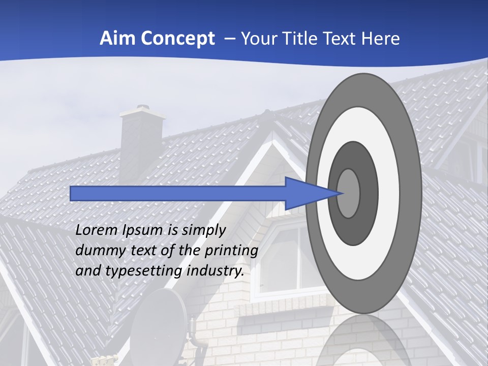 A House With A Satellite Dish On Top Of It PowerPoint Template