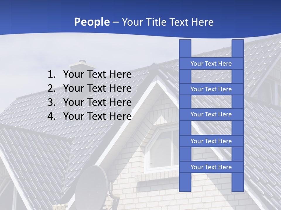 A House With A Satellite Dish On Top Of It PowerPoint Template