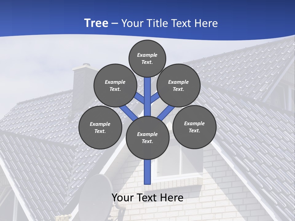 A House With A Satellite Dish On Top Of It PowerPoint Template