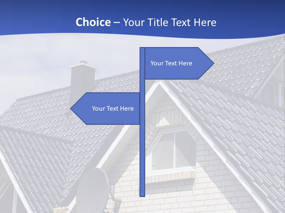 A House With A Satellite Dish On Top Of It PowerPoint Template