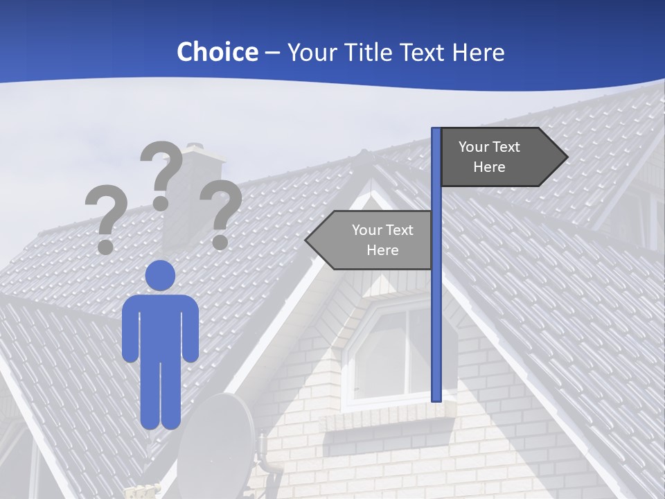 A House With A Satellite Dish On Top Of It PowerPoint Template