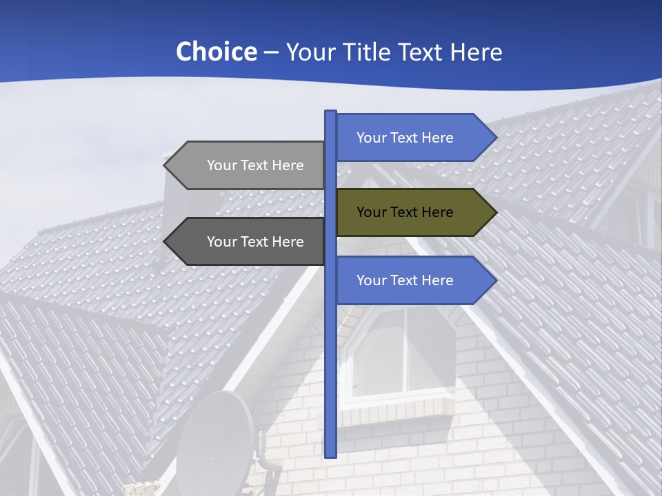 A House With A Satellite Dish On Top Of It PowerPoint Template