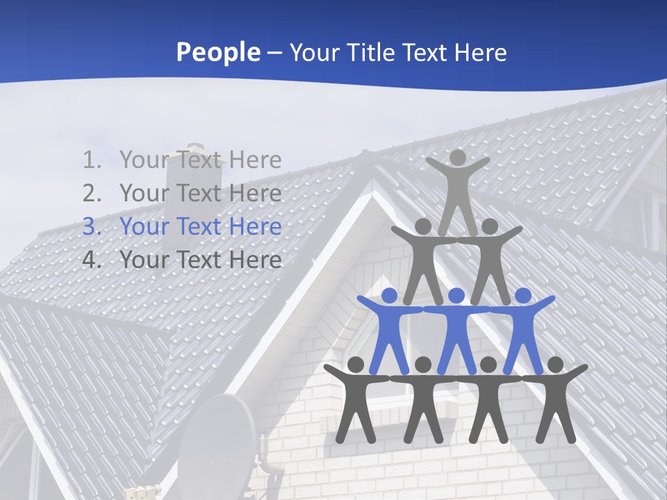 A House With A Satellite Dish On Top Of It PowerPoint Template