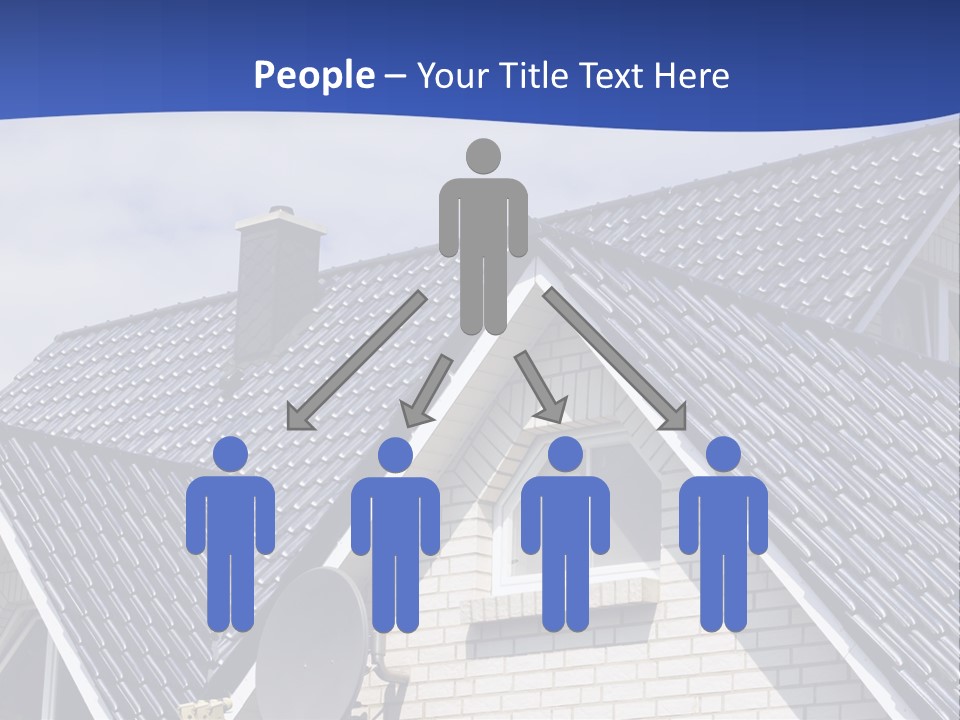 A House With A Satellite Dish On Top Of It PowerPoint Template