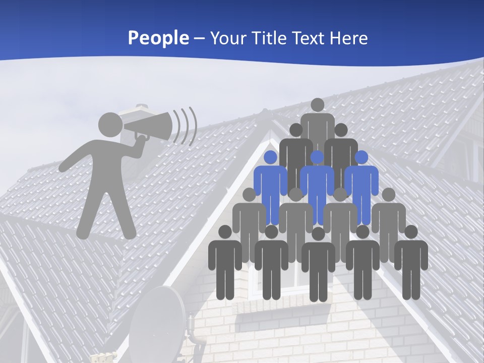 A House With A Satellite Dish On Top Of It PowerPoint Template