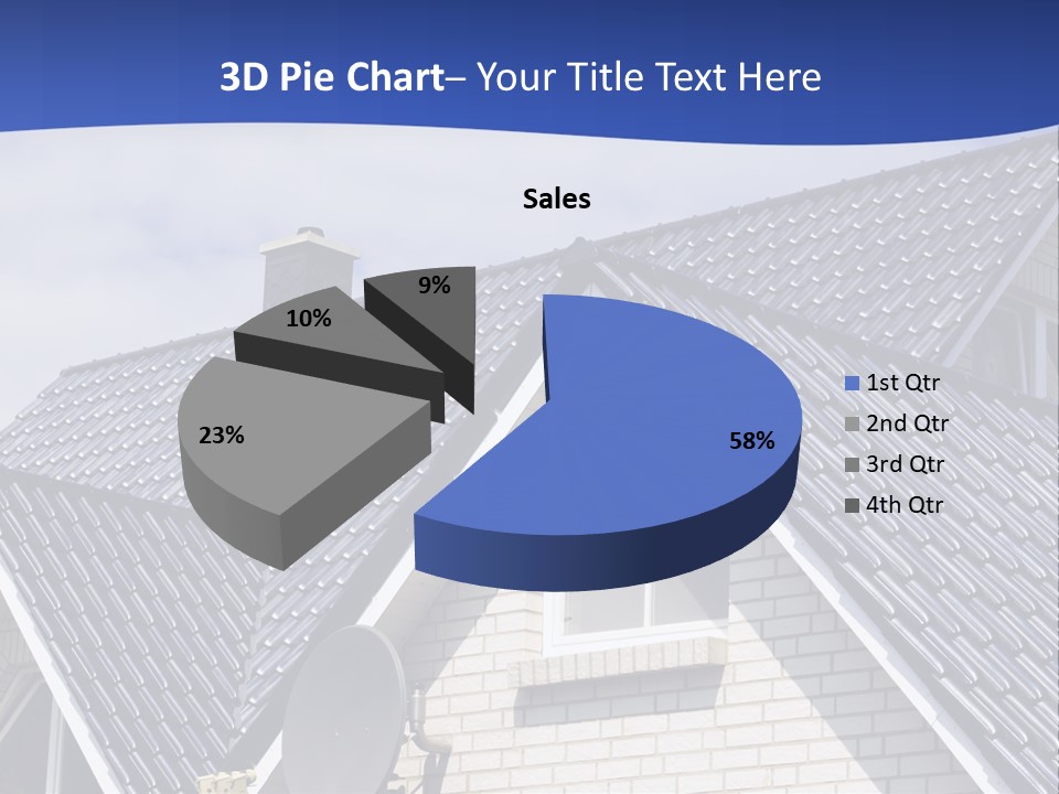A House With A Satellite Dish On Top Of It PowerPoint Template