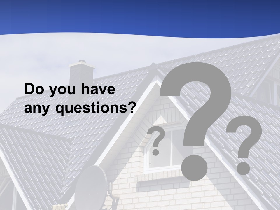 A House With A Satellite Dish On Top Of It PowerPoint Template