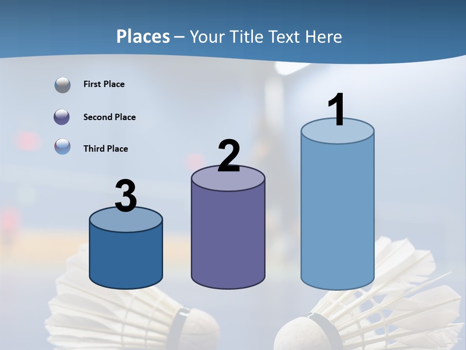 A Couple Of White Bats Sitting On Top Of A Blue Floor PowerPoint Template
