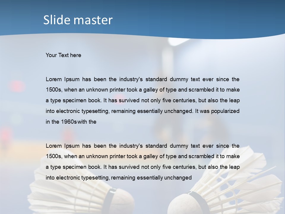 A Couple Of White Bats Sitting On Top Of A Blue Floor PowerPoint Template