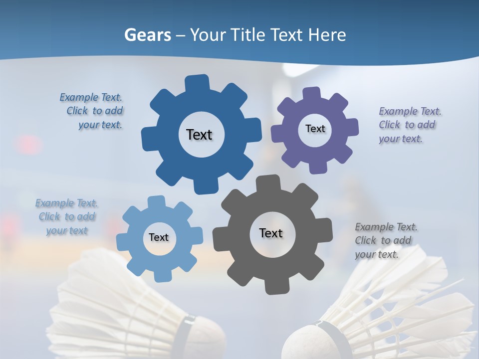 A Couple Of White Bats Sitting On Top Of A Blue Floor PowerPoint Template