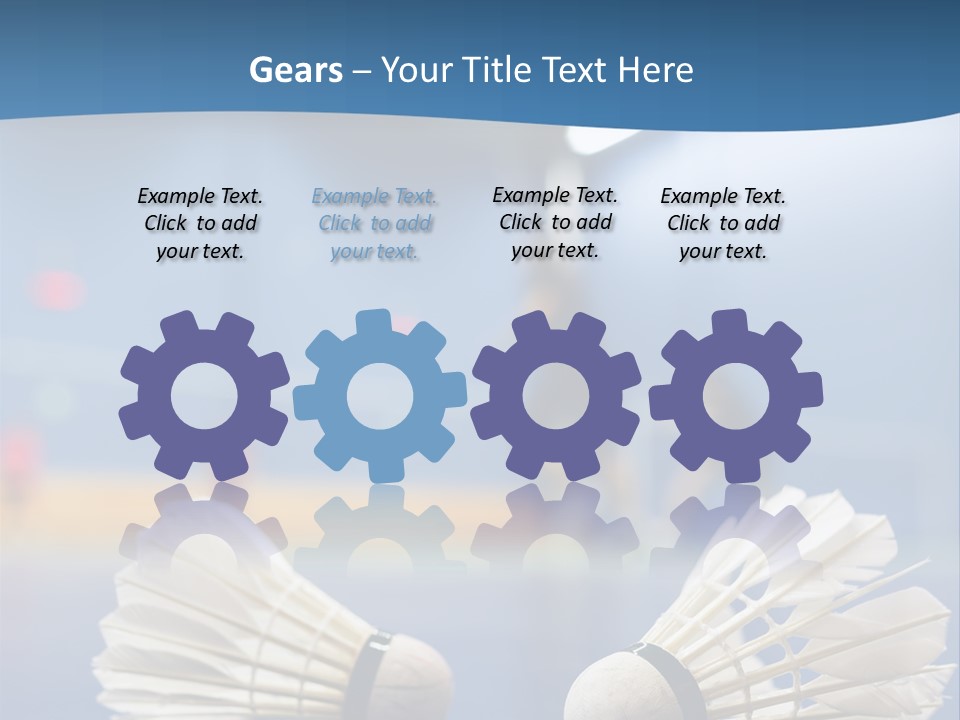 A Couple Of White Bats Sitting On Top Of A Blue Floor PowerPoint Template