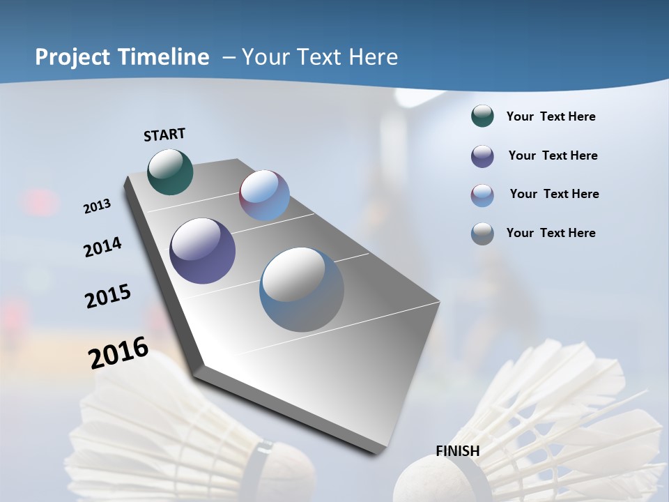 A Couple Of White Bats Sitting On Top Of A Blue Floor PowerPoint Template