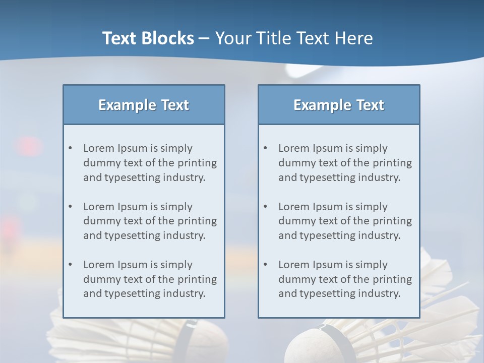 A Couple Of White Bats Sitting On Top Of A Blue Floor PowerPoint Template
