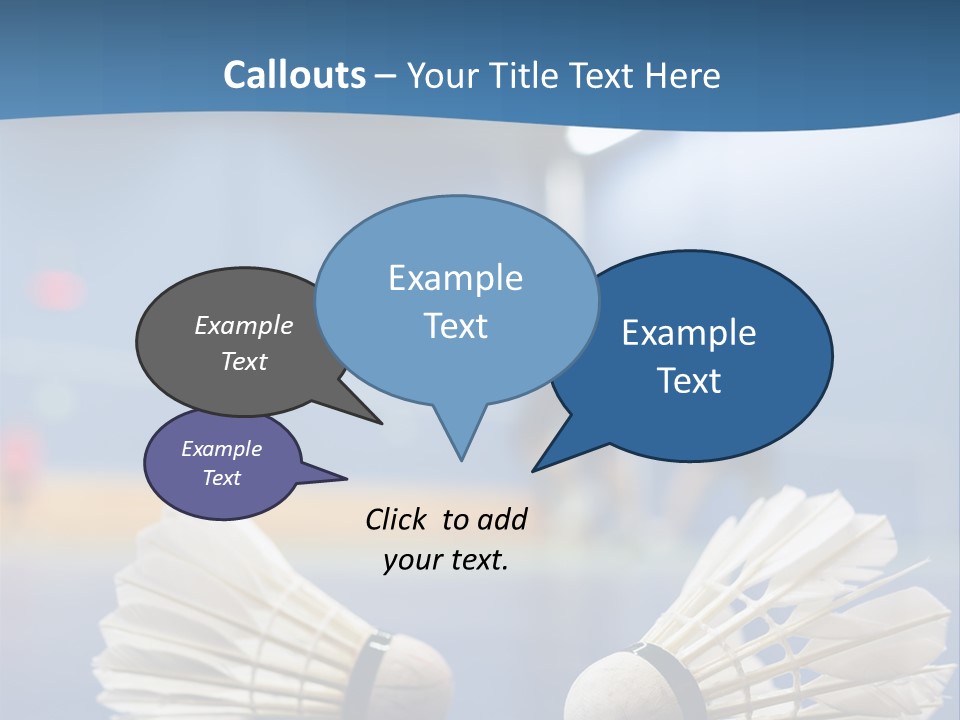 A Couple Of White Bats Sitting On Top Of A Blue Floor PowerPoint Template