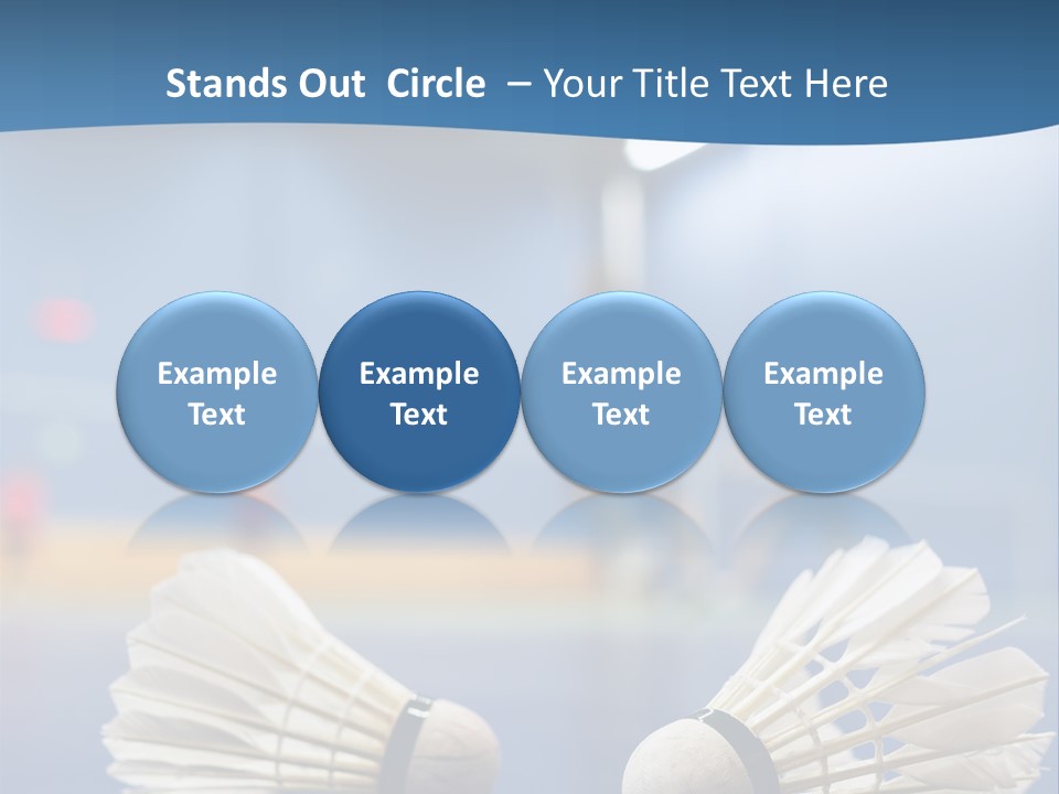 A Couple Of White Bats Sitting On Top Of A Blue Floor PowerPoint Template