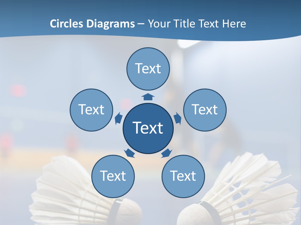 A Couple Of White Bats Sitting On Top Of A Blue Floor PowerPoint Template