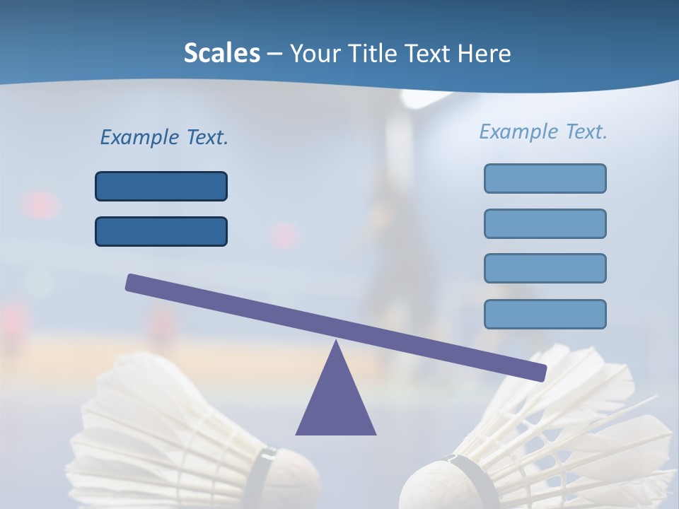 A Couple Of White Bats Sitting On Top Of A Blue Floor PowerPoint Template