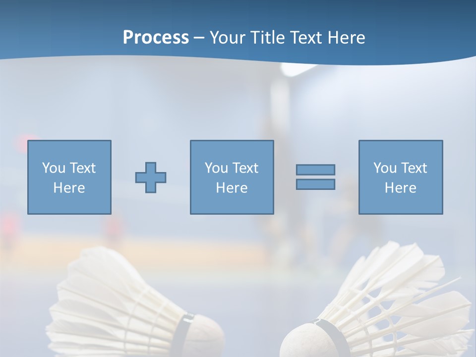 A Couple Of White Bats Sitting On Top Of A Blue Floor PowerPoint Template