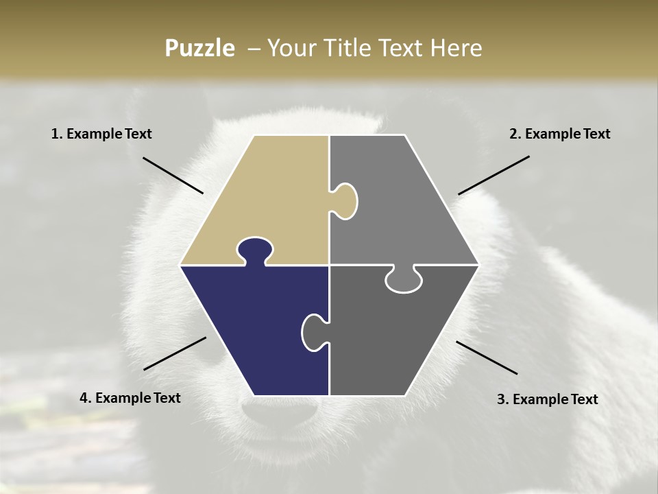 A Panda Bear Standing Next To Another Panda Bear PowerPoint Template