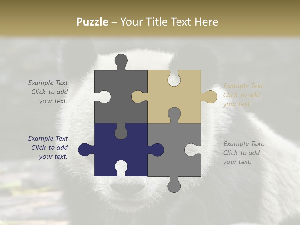 A Panda Bear Standing Next To Another Panda Bear PowerPoint Template