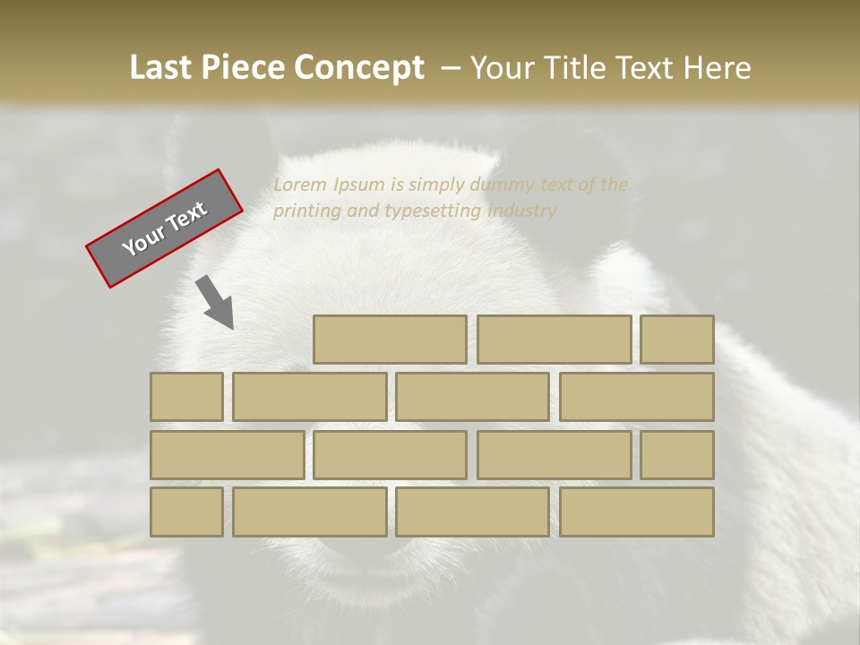 A Panda Bear Standing Next To Another Panda Bear PowerPoint Template