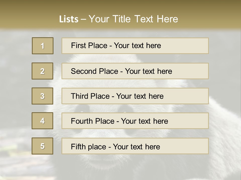 A Panda Bear Standing Next To Another Panda Bear PowerPoint Template