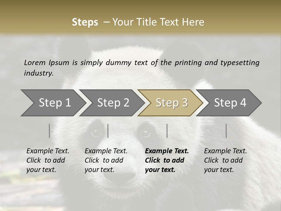 A Panda Bear Standing Next To Another Panda Bear PowerPoint Template