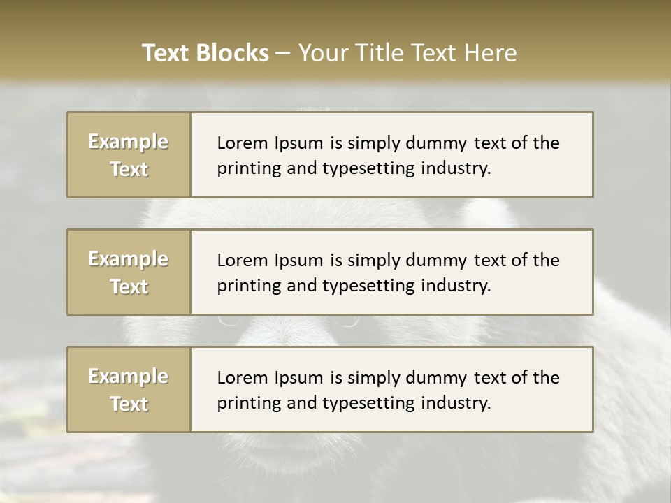 A Panda Bear Standing Next To Another Panda Bear PowerPoint Template