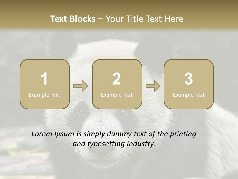 A Panda Bear Standing Next To Another Panda Bear PowerPoint Template