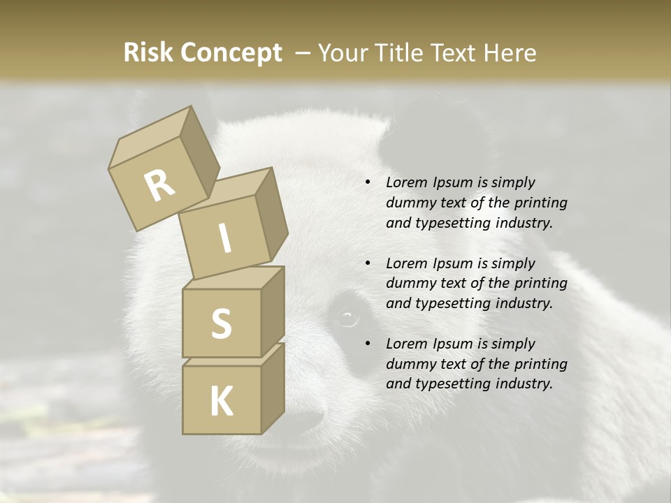 A Panda Bear Standing Next To Another Panda Bear PowerPoint Template