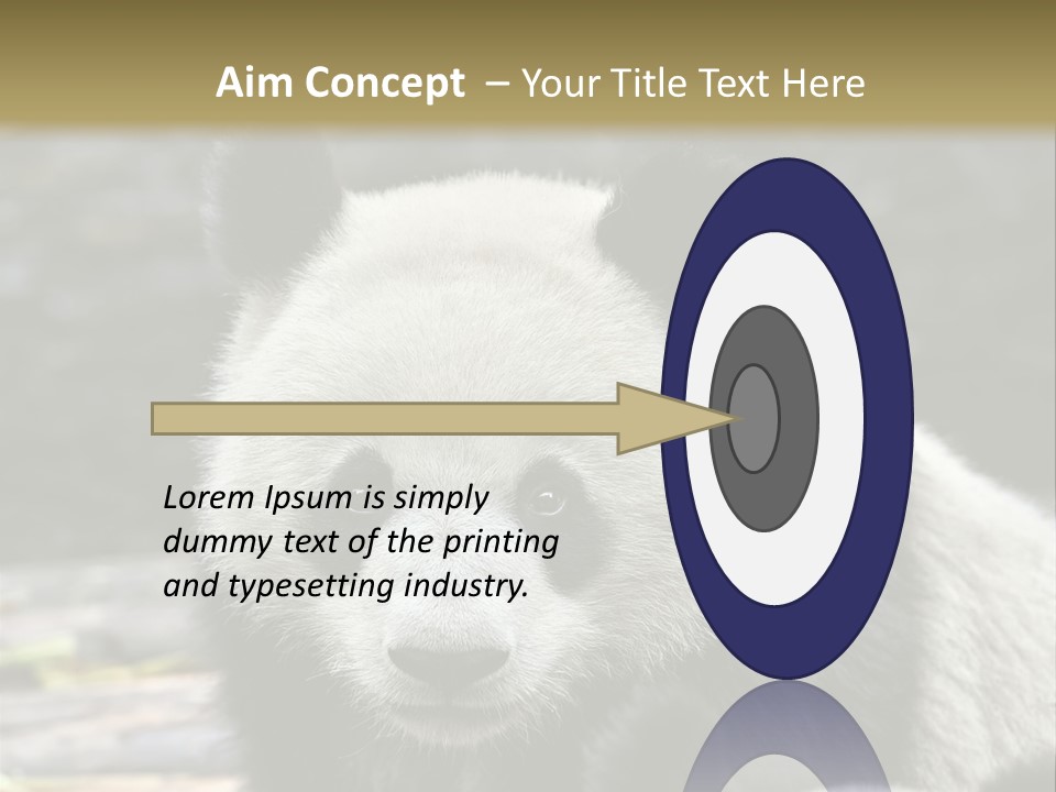 A Panda Bear Standing Next To Another Panda Bear PowerPoint Template