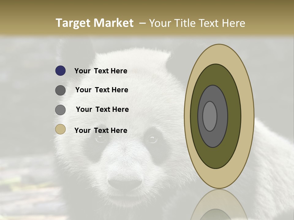 A Panda Bear Standing Next To Another Panda Bear PowerPoint Template