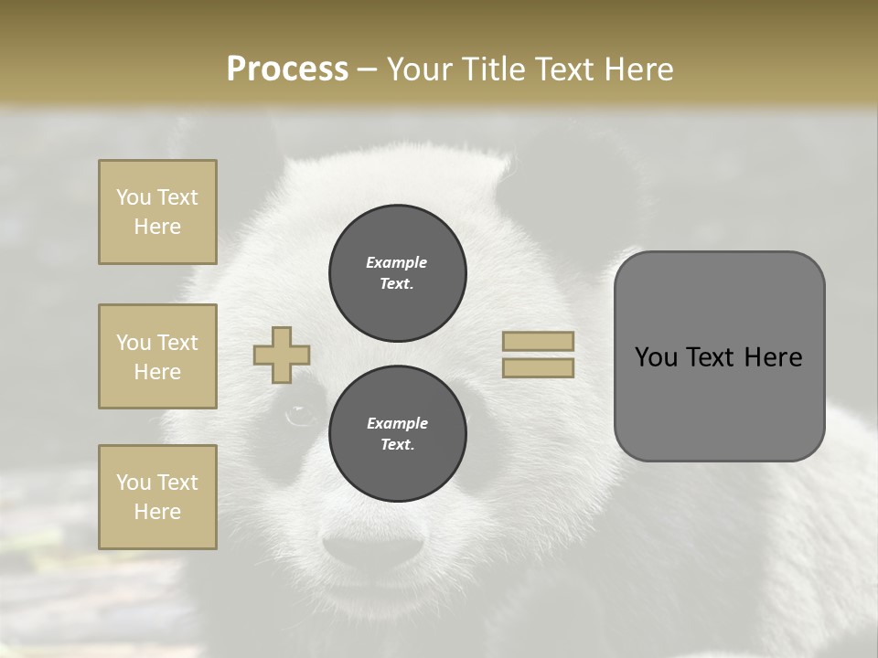 A Panda Bear Standing Next To Another Panda Bear PowerPoint Template