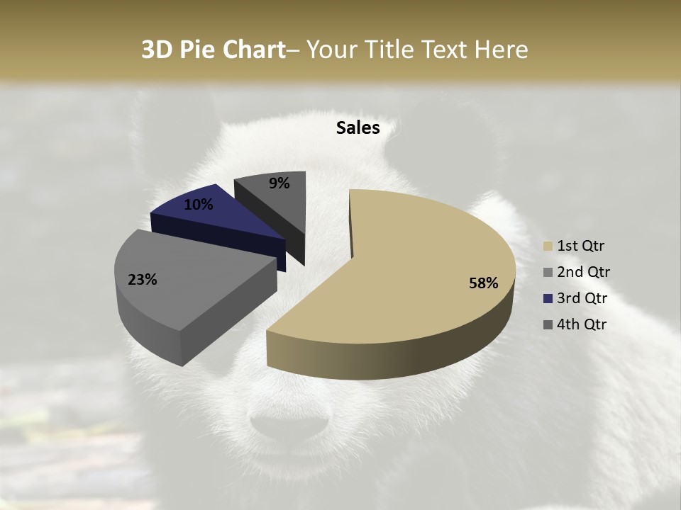 A Panda Bear Standing Next To Another Panda Bear PowerPoint Template