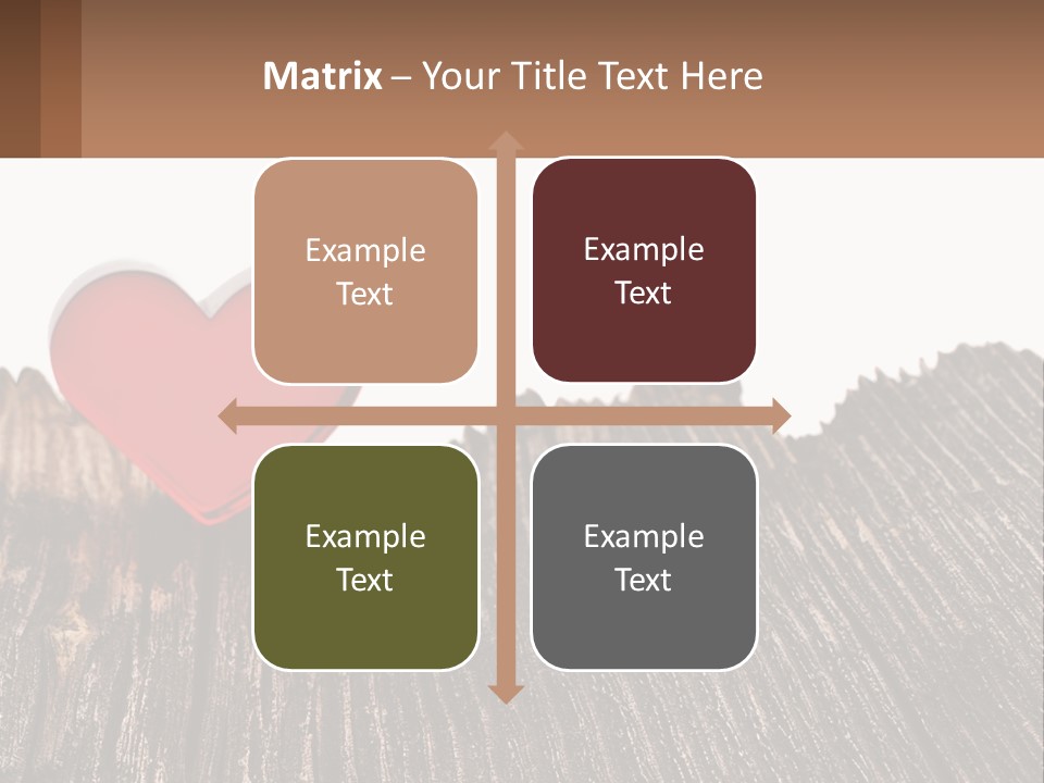 A Red Heart Sitting On Top Of A Wooden Table PowerPoint Template