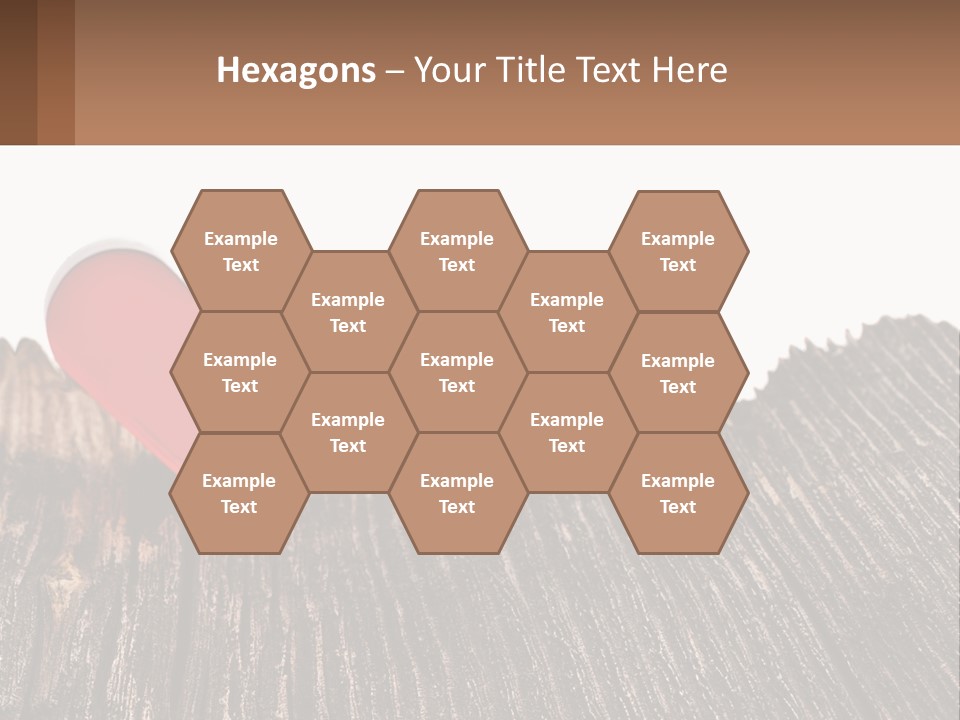 A Red Heart Sitting On Top Of A Wooden Table PowerPoint Template