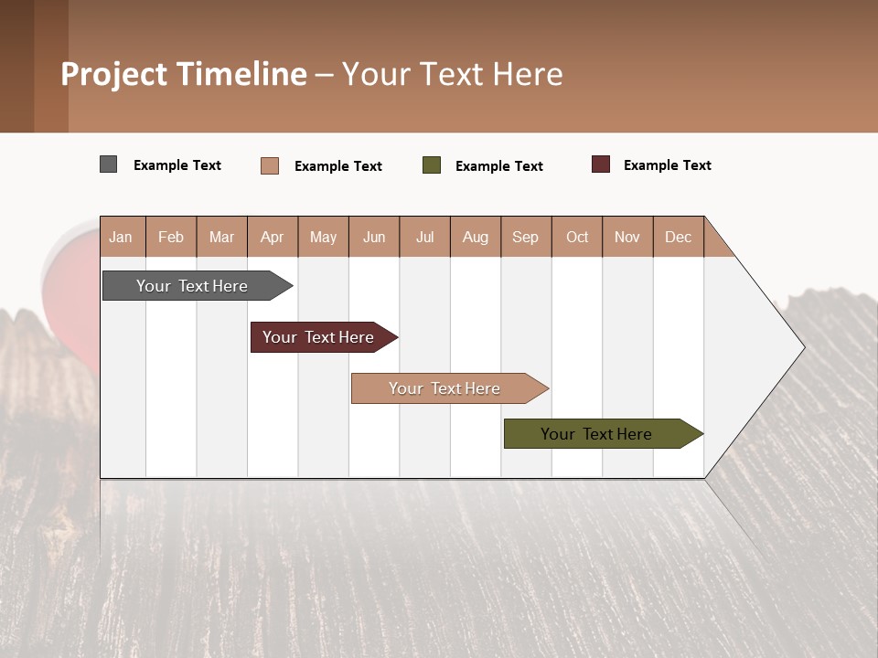 A Red Heart Sitting On Top Of A Wooden Table PowerPoint Template