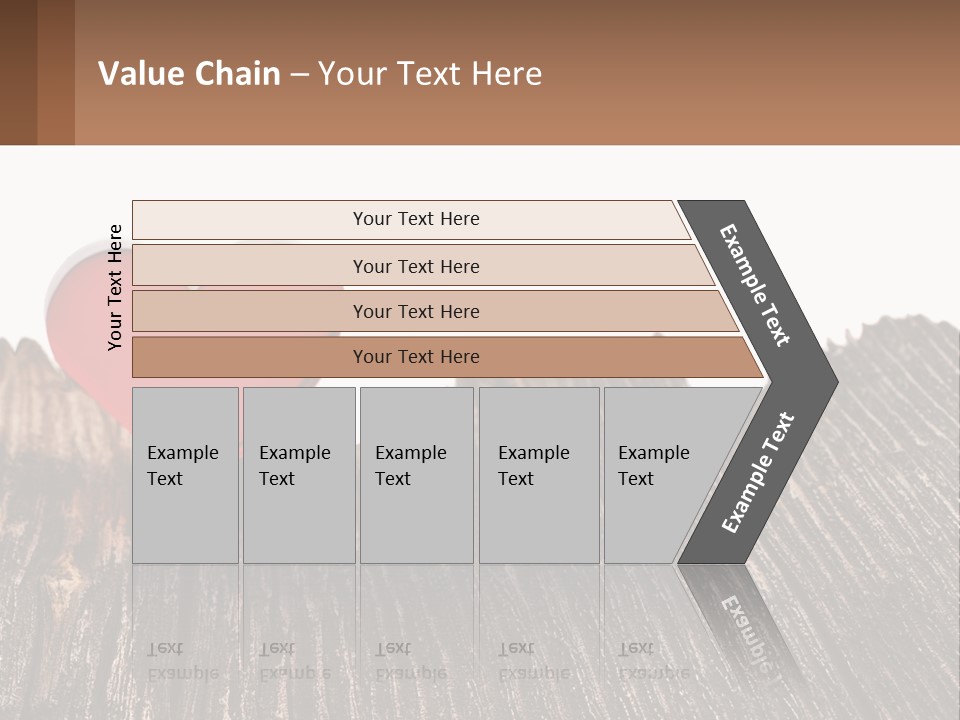 A Red Heart Sitting On Top Of A Wooden Table PowerPoint Template