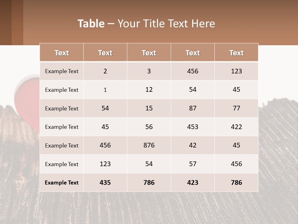 A Red Heart Sitting On Top Of A Wooden Table PowerPoint Template