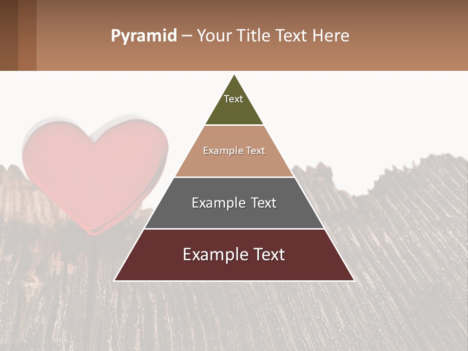 A Red Heart Sitting On Top Of A Wooden Table PowerPoint Template