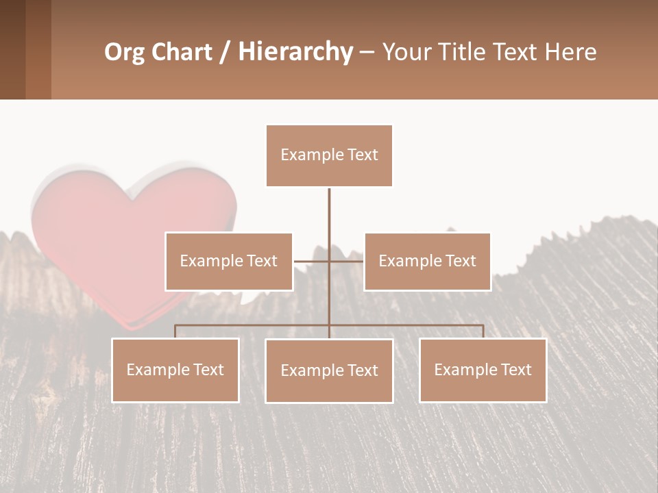A Red Heart Sitting On Top Of A Wooden Table PowerPoint Template