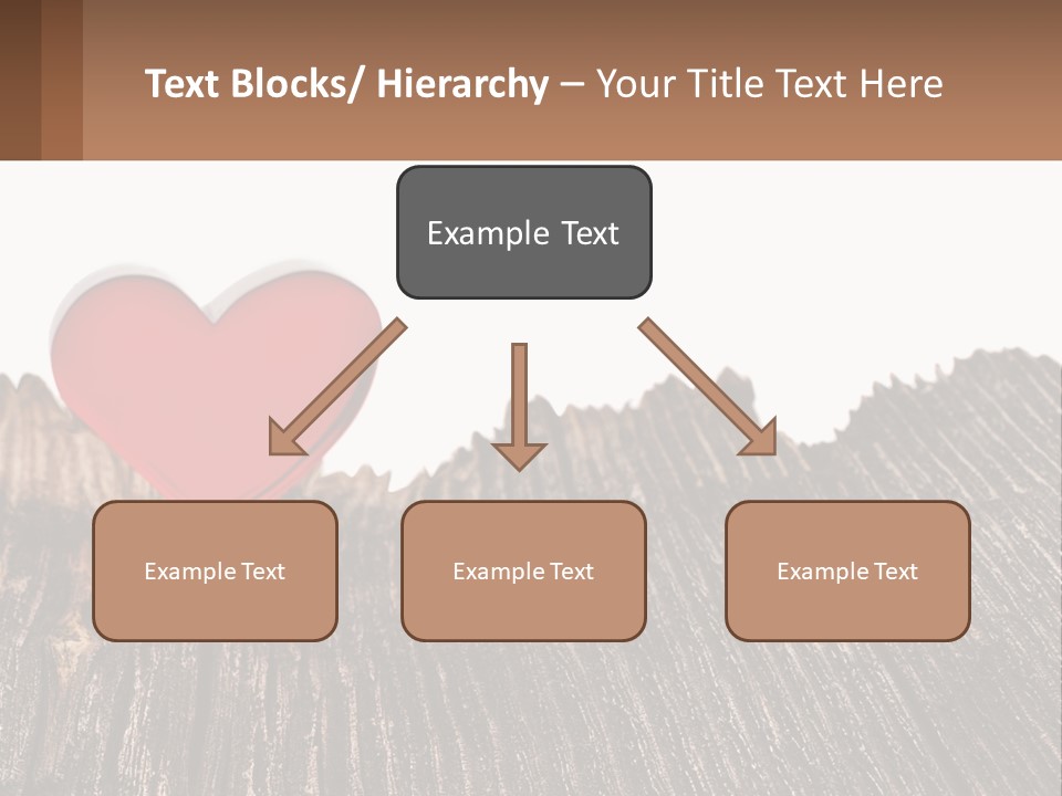 A Red Heart Sitting On Top Of A Wooden Table PowerPoint Template
