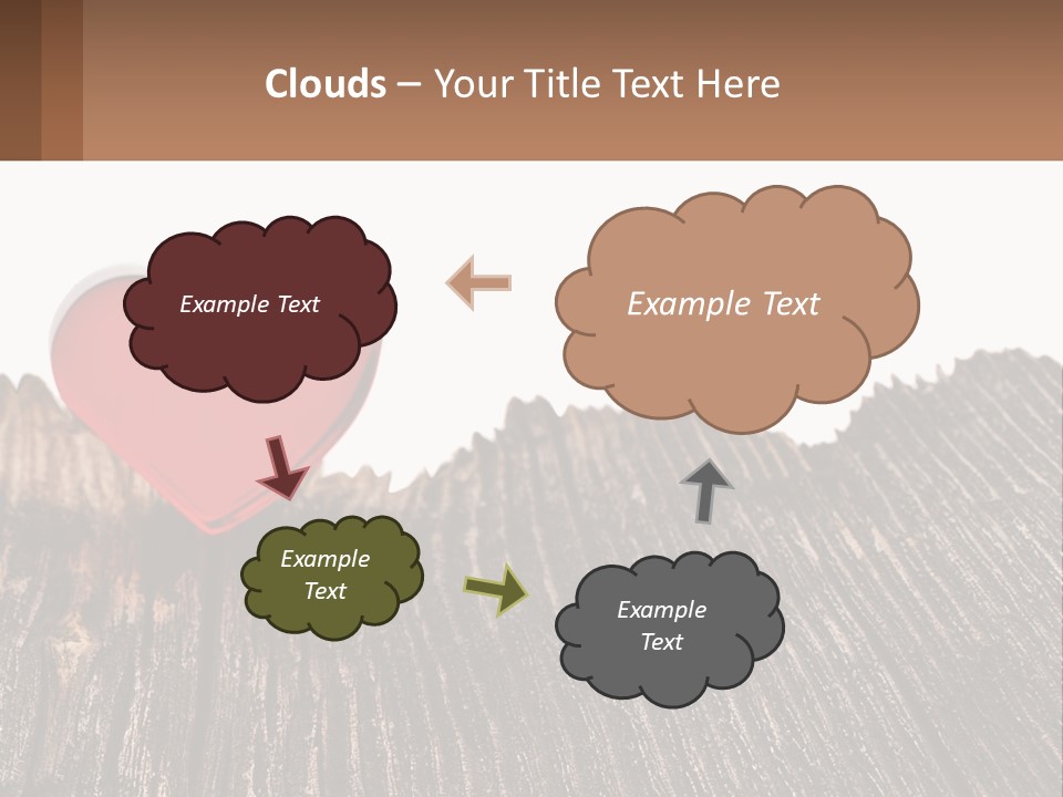 A Red Heart Sitting On Top Of A Wooden Table PowerPoint Template