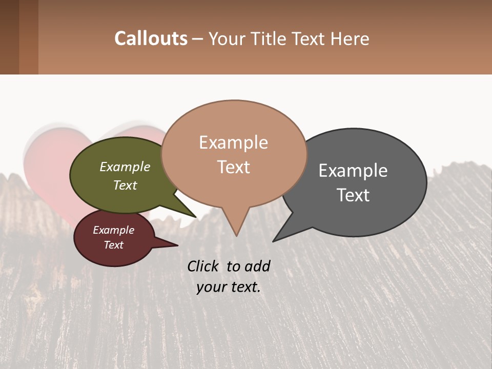 A Red Heart Sitting On Top Of A Wooden Table PowerPoint Template